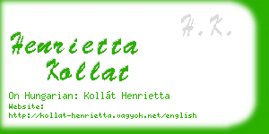 henrietta kollat business card